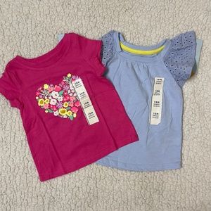 NWT Cat & Jack Baby Girl Tee's 2 pieces Bundle